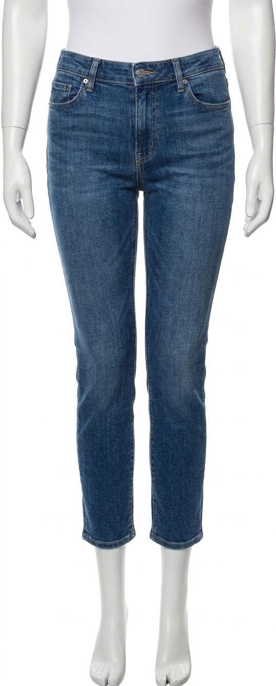NEW PAIGE cindy straight leg jeans in roam distressed
